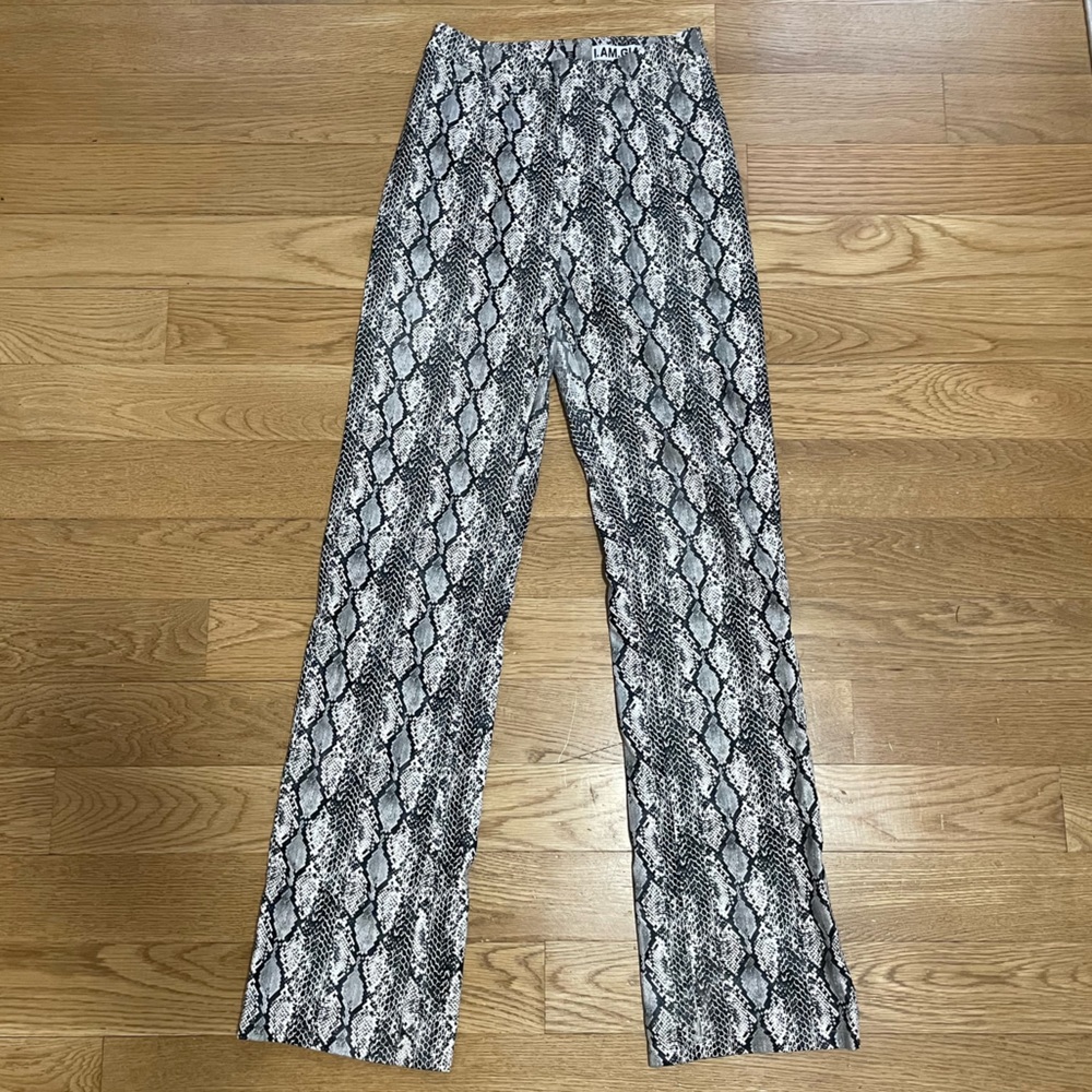 I.AM.GIA. Faux-Leather Snake Print Pants